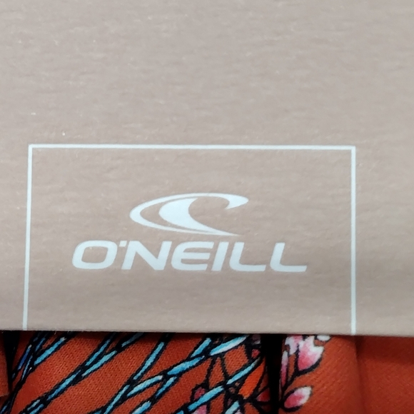 NWT O'Neill Floral Swimsuit Girls 14 Red One Piece Ruffle Beach Vacation - Picture 6 of 7